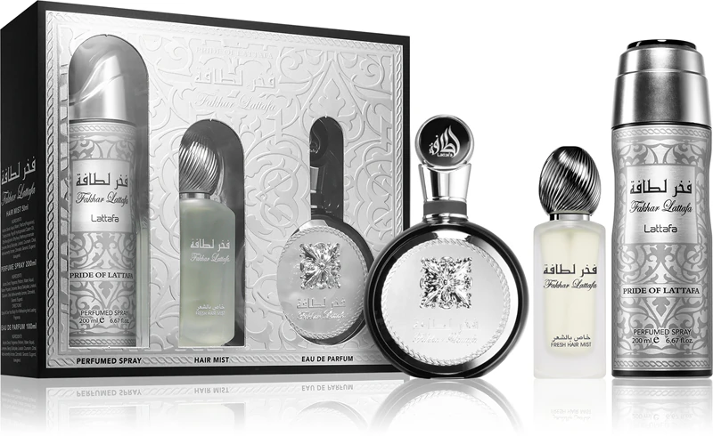 LATTAFA Fakhar Zestaw dla Mężczyzn Woda Perfumowana + Dezodorant + Odświeżacz Powietrza