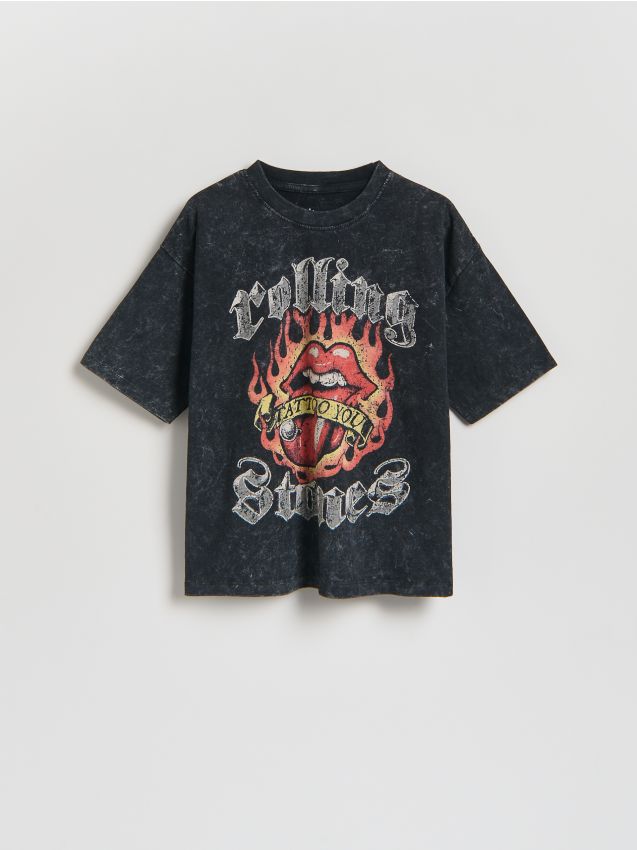 Reserved - T-shirt The Rolling Stones - czarny