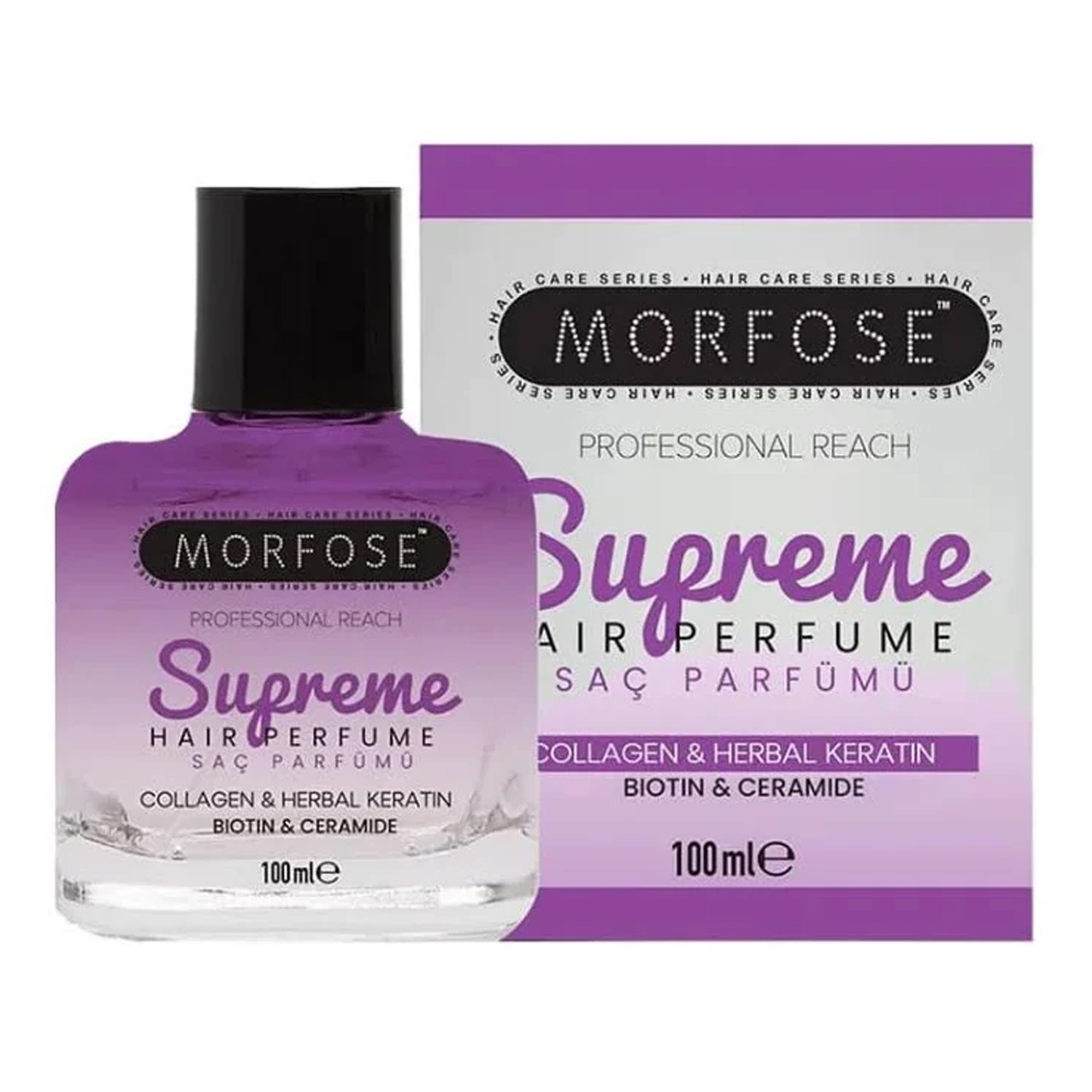 Morfose Supreme perfumy do włosów z kolagenem i roślinną keratyną 100 ml