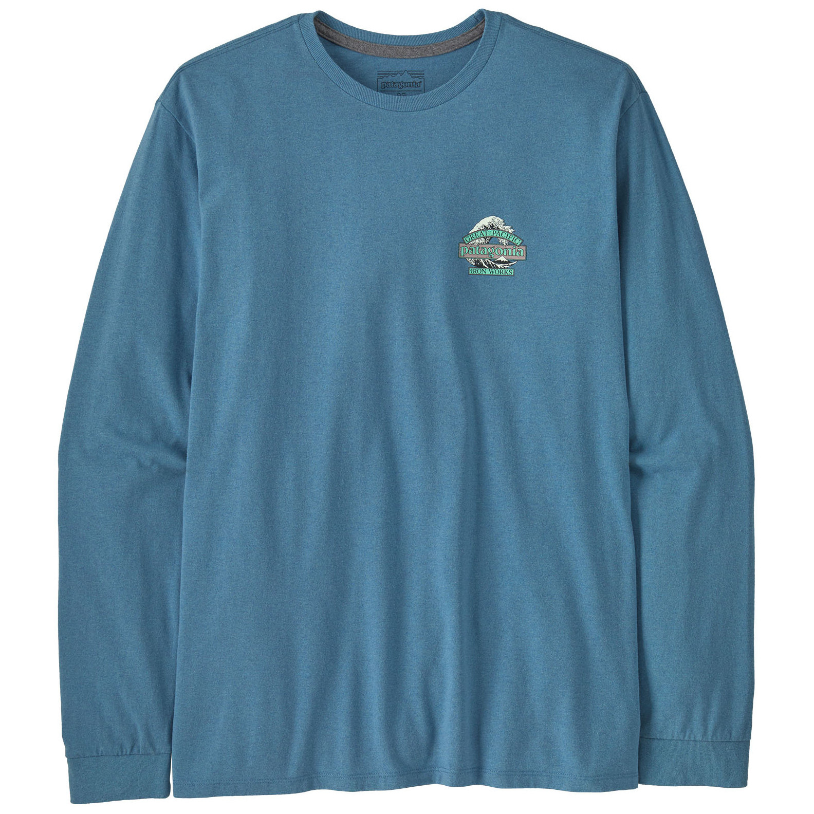 Koszulka męska Patagonia Long-Sleeved Great Waves Responsibili-Tee Rozmiar: M / Kolor: niebieski
