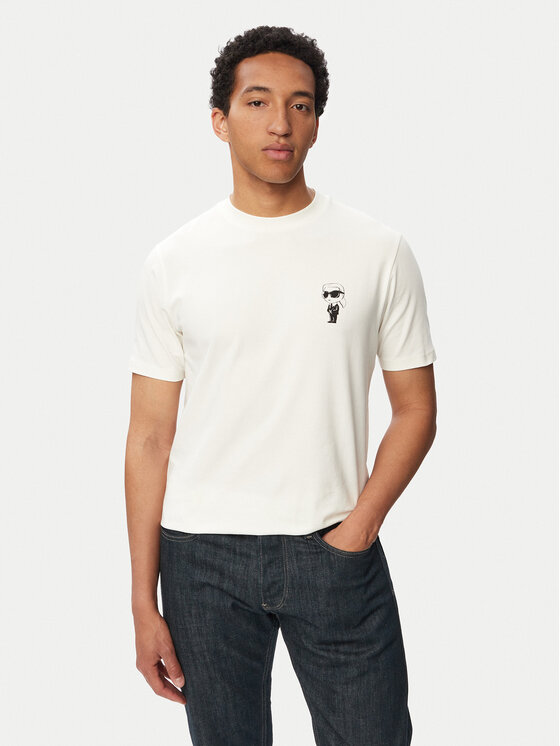 KARL LAGERFELD T-Shirt 755048 563235 Biały Regular Fit