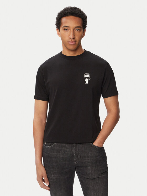 KARL LAGERFELD T-Shirt 755048 563235 Czarny Regular Fit