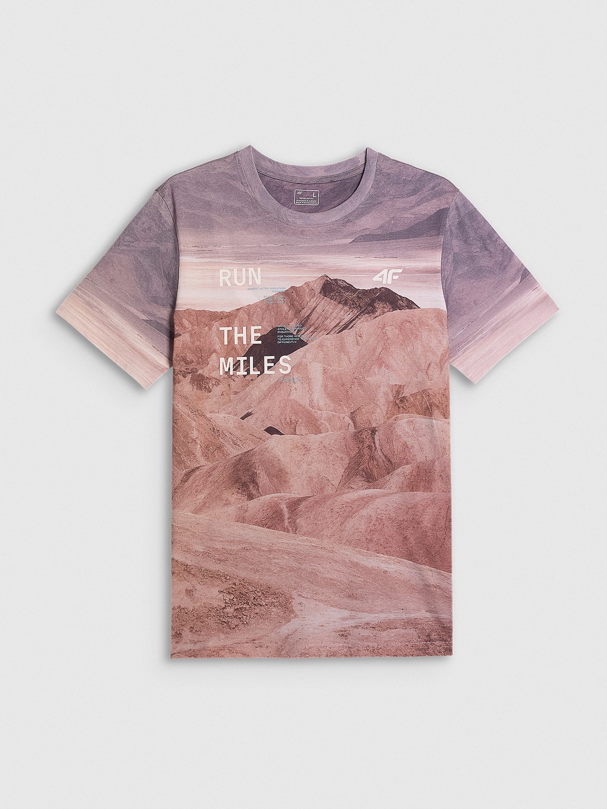 4F T-shirt regular z nadrukiem męski - multikolor XL