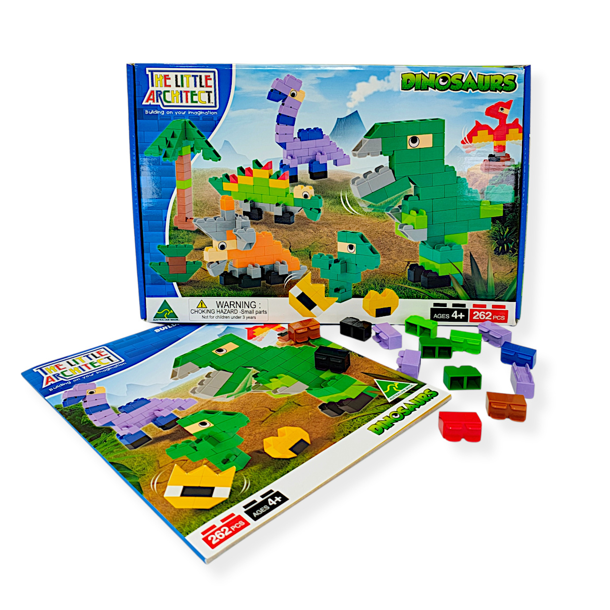 Klocki konstrukcyjne dinozaury 262 el. – Little Architect 4+