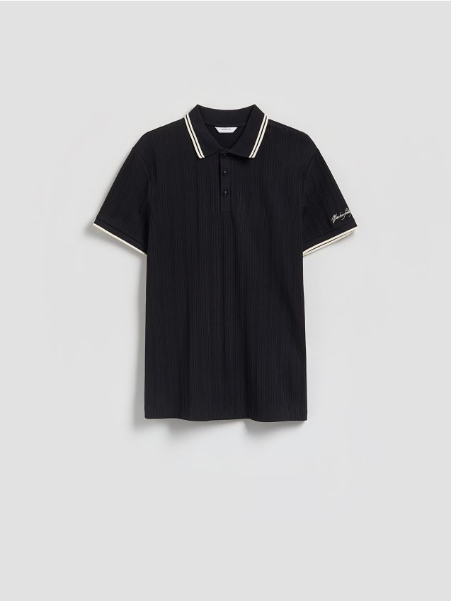 Reserved - Koszulka polo slim - czarny