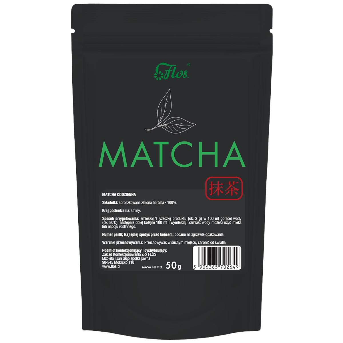Flos Matcha Codzienna, chińska herbata, 50 g