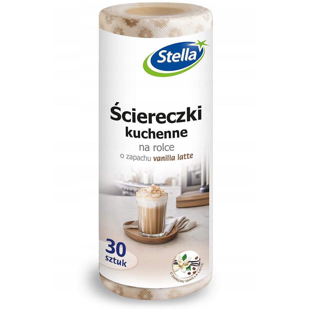 Stella, ściereczki kuchenne na rolce o zapachu vanilla late, 30 sztuk