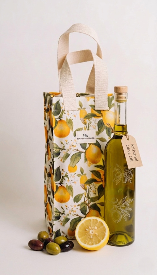 Torba na 4 Butelki- Lemons