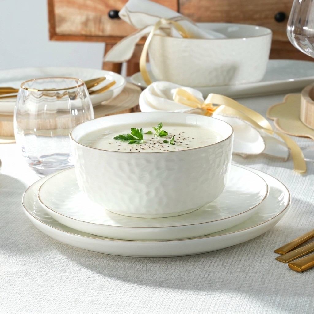 Serwis obiadowy porcelanowy dla 6 osób PAULA