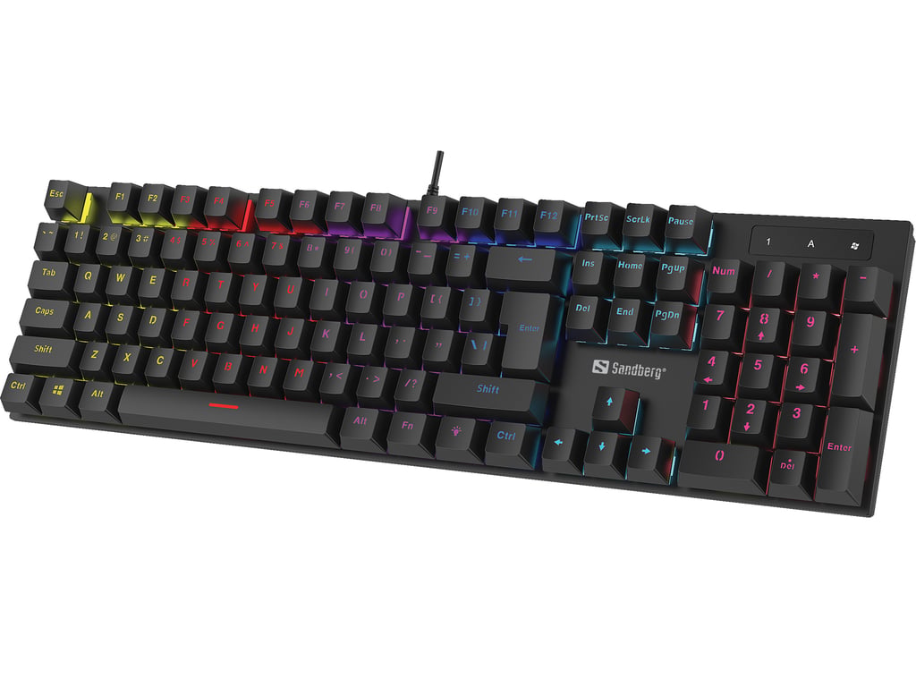 Sandberg 640-29 klawiatura Gaming USB QWERTY Skandynawia Czarny