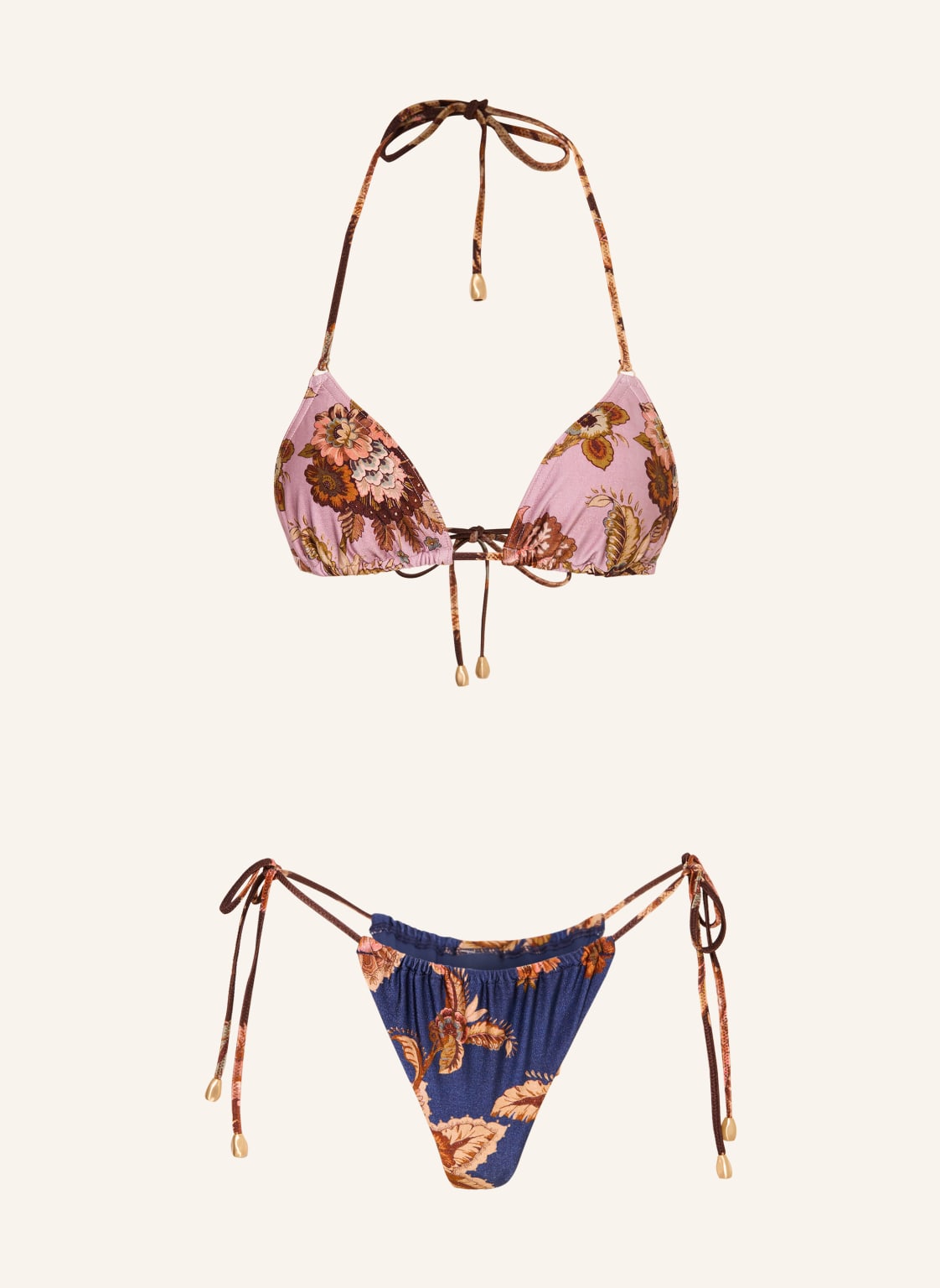 Zimmermann Bikini Trójkątne Aster blau