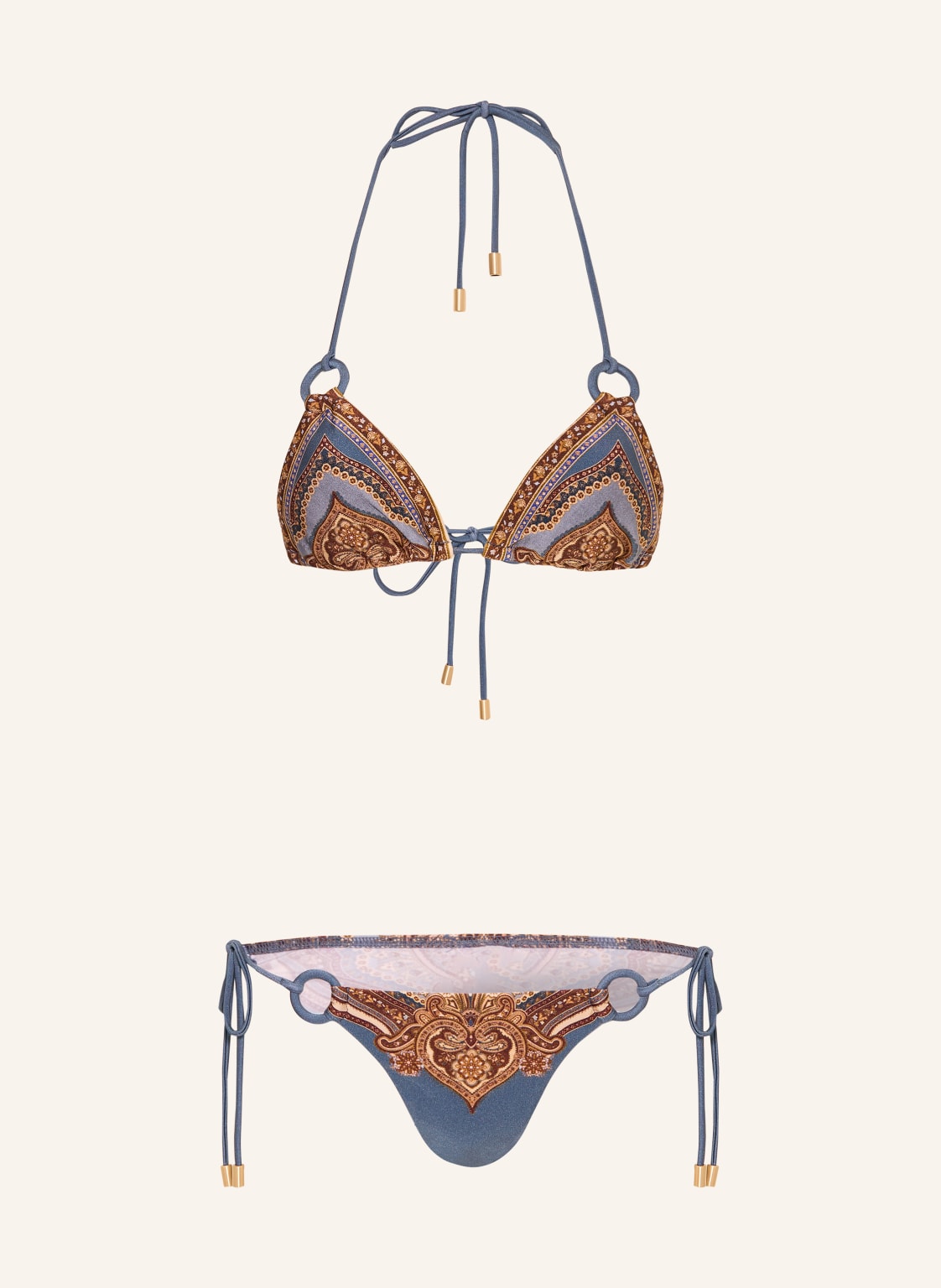 Zimmermann Bikini Trójkątne Mahon blau