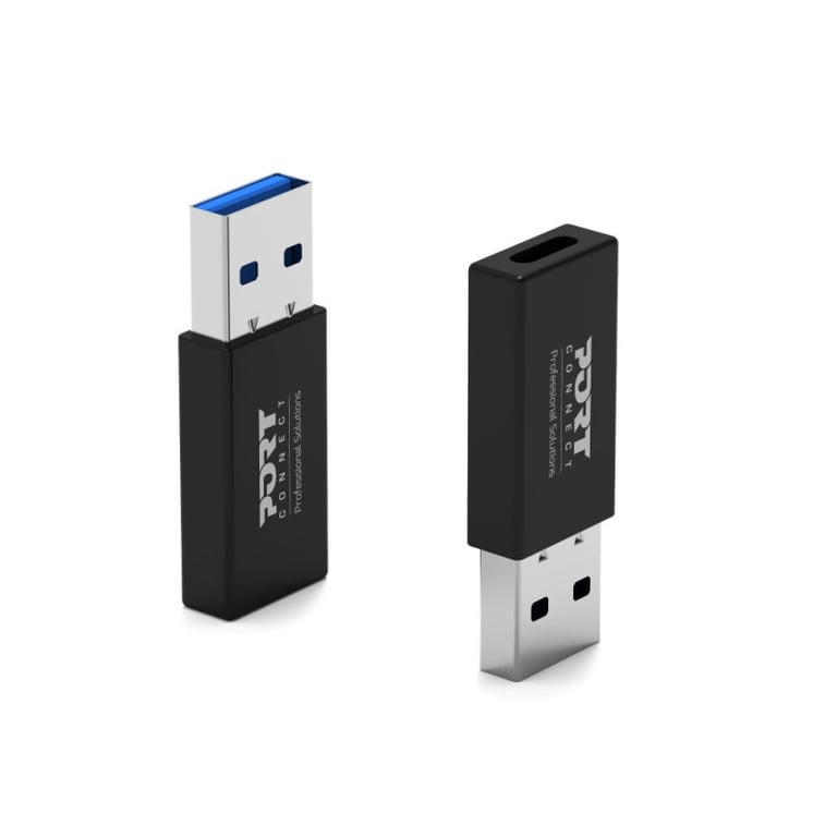Port Designs 900154 przejściówka do kabli USB-A USB-C Czarny
