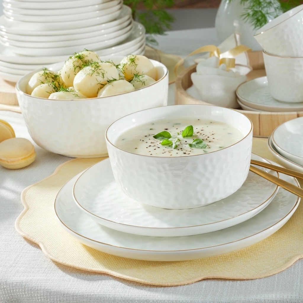 Serwis obiadowy porcelanowy na 12 osób PAULA