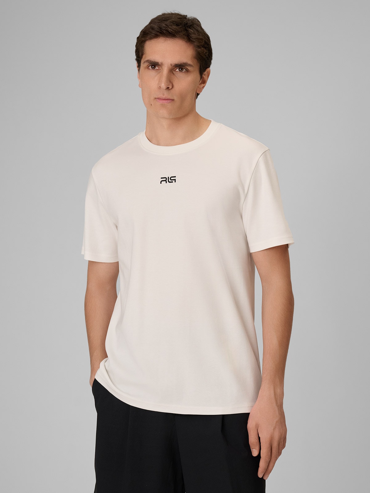 4F T-shirt regular gładki męski 4F x Robert Lewandowski - biały XXL