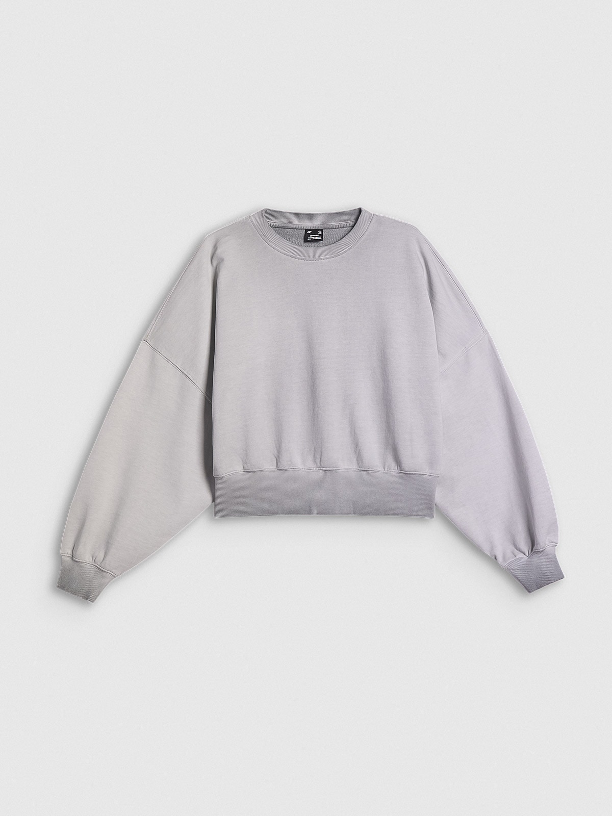 4F Bluza dresowa loose bez kaptura damska - szara XS