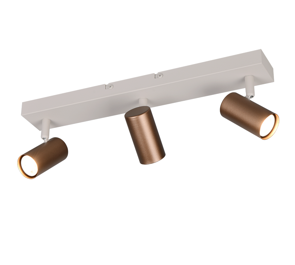 TARYN kawowo szara lampa sufitowa regulowana 3xGU10 R86853065