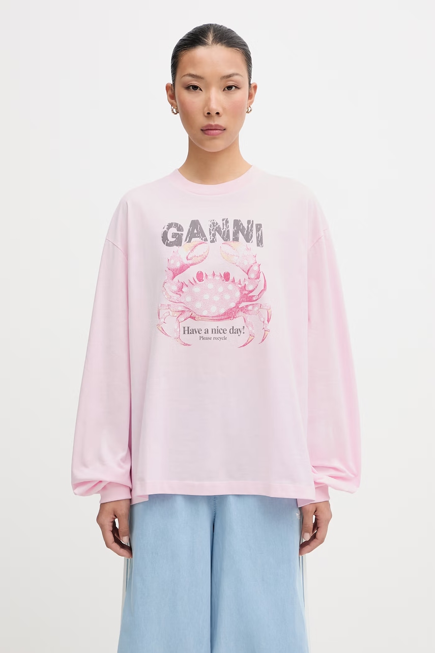 GANNI longsleeve damski bawełniany