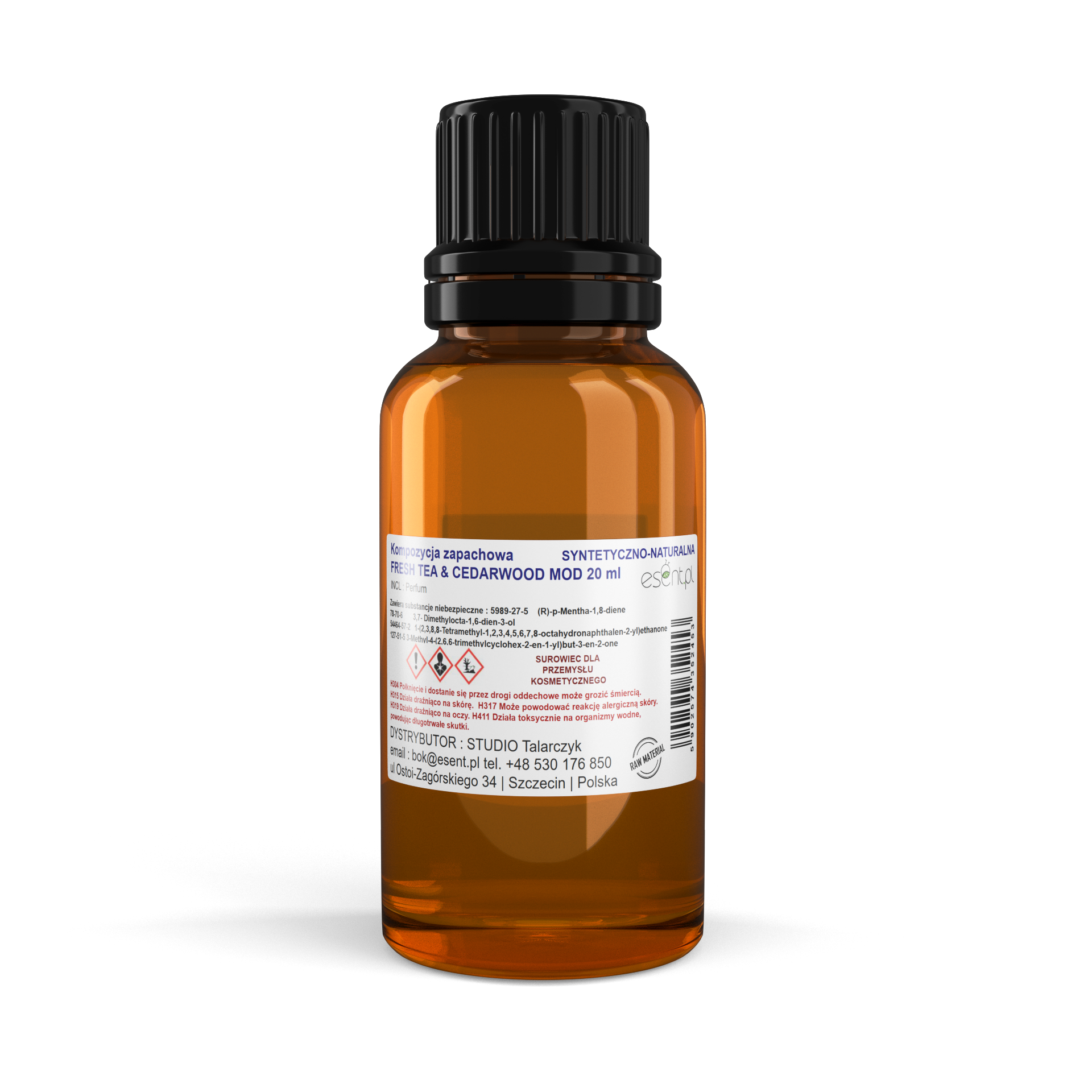 Kompozycja zapachowa FRESH TEA & CEDARWOOD MOD 20 ml
