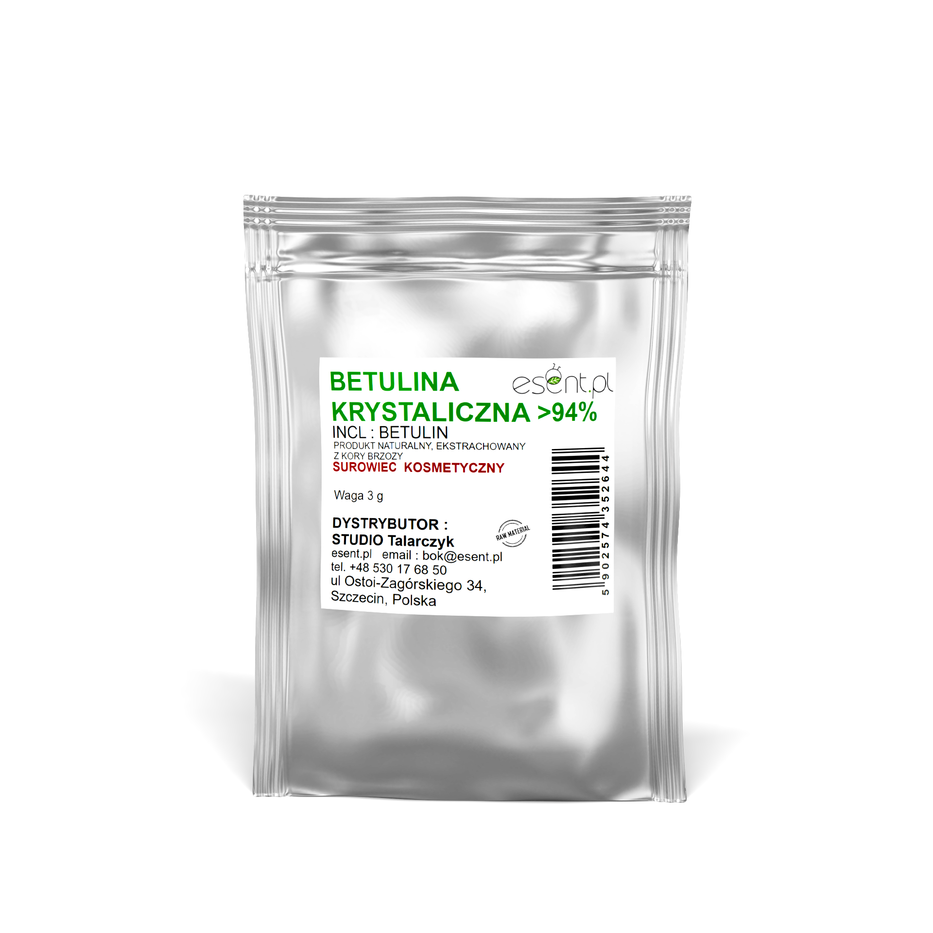 Betulina krystaliczna (naturalna) czystość >94% 3 g