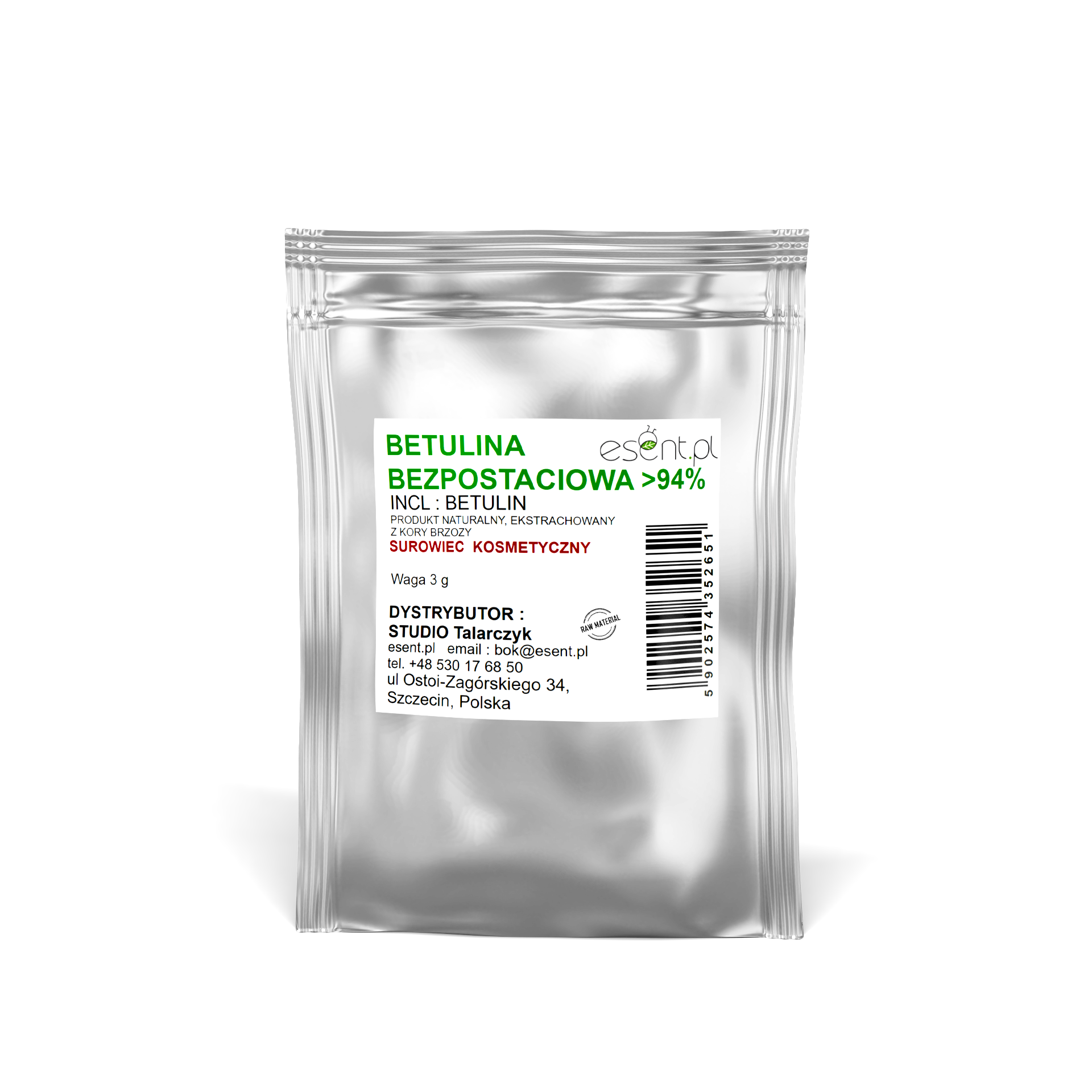 Betulina bezpostaciowa (naturalna) czystość >94% 3 g