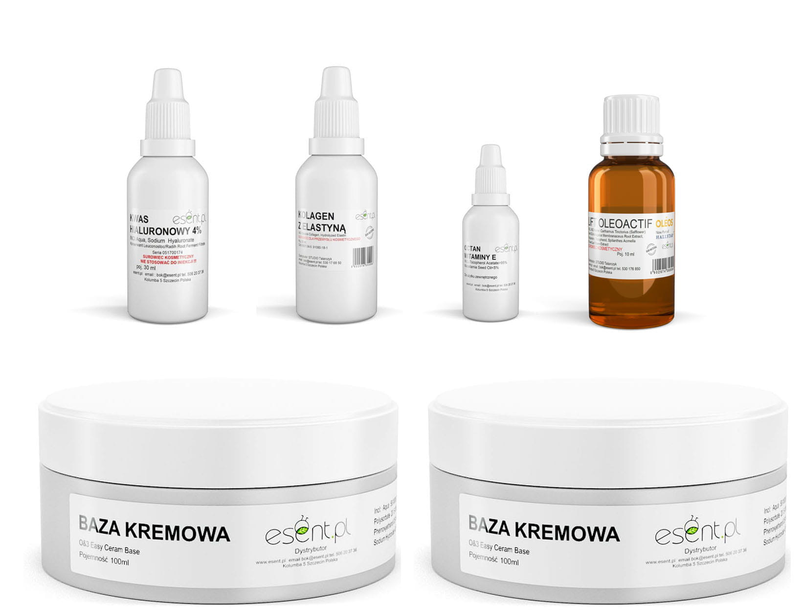 Zestaw surowców do wykonania dwóch kremów anti -age 100 g