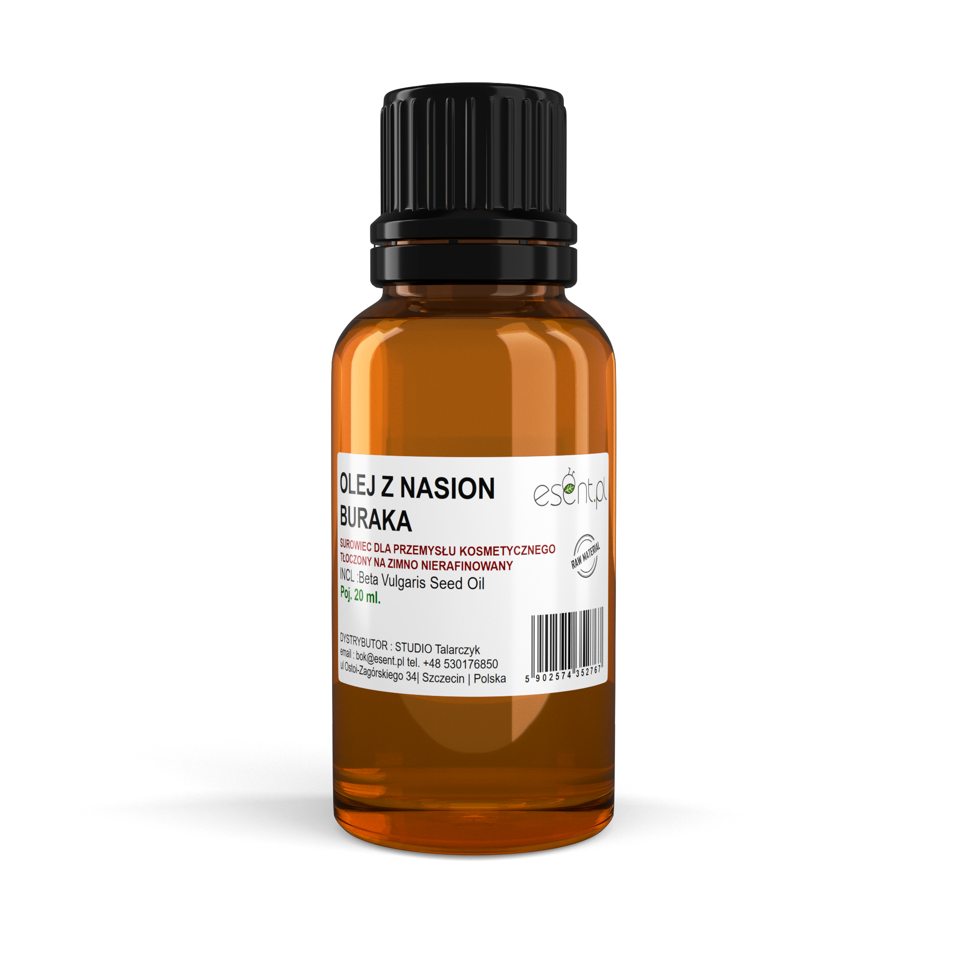 Olej z Nasion Buraka Zimnotłoczony Nierafinowany 20 ml