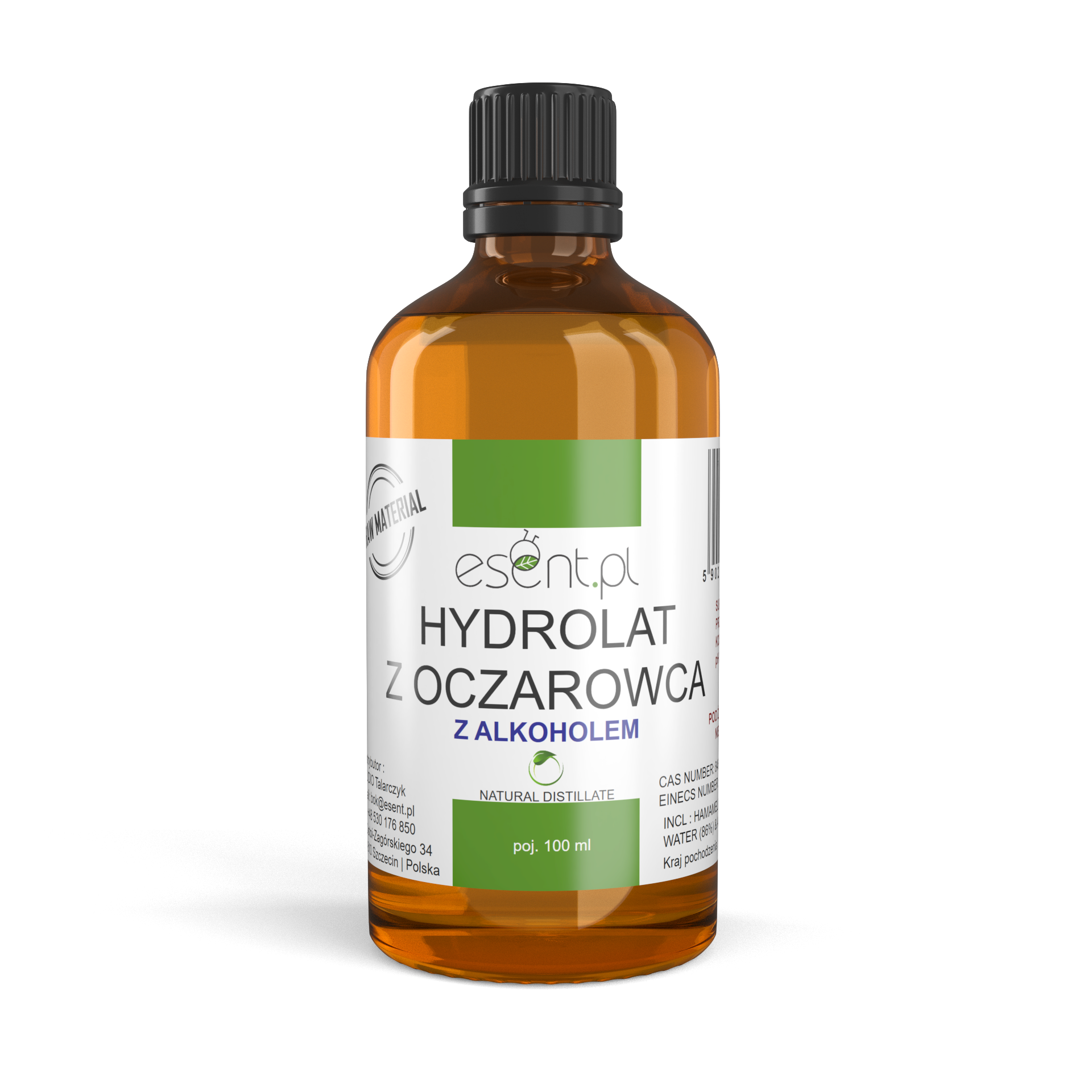 Hydrolat z Oczarowca Wirginijskiego 100 ml z alkoholem O&3