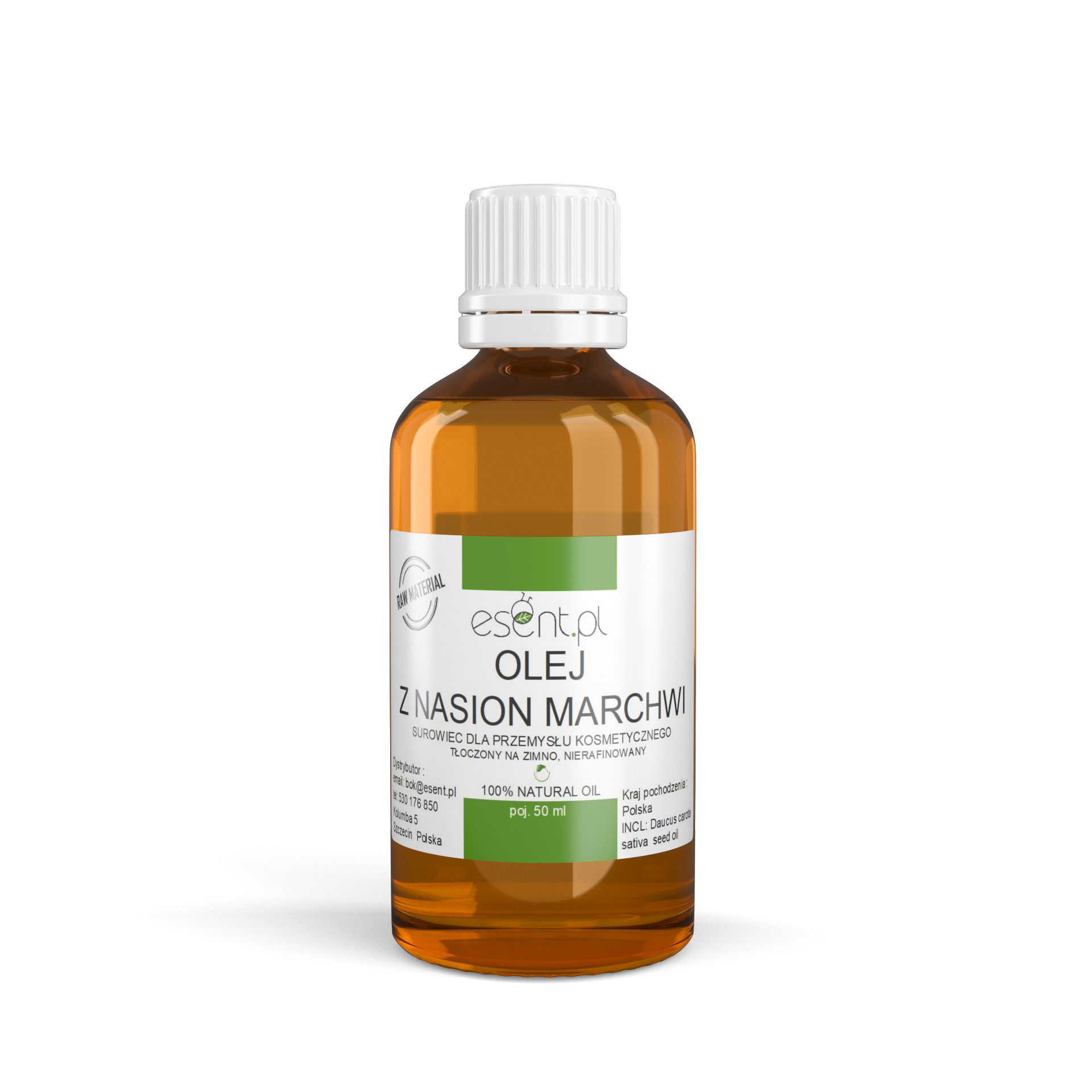 Olej z Nasion Marchwi, CP, nierafinowany 50 ml