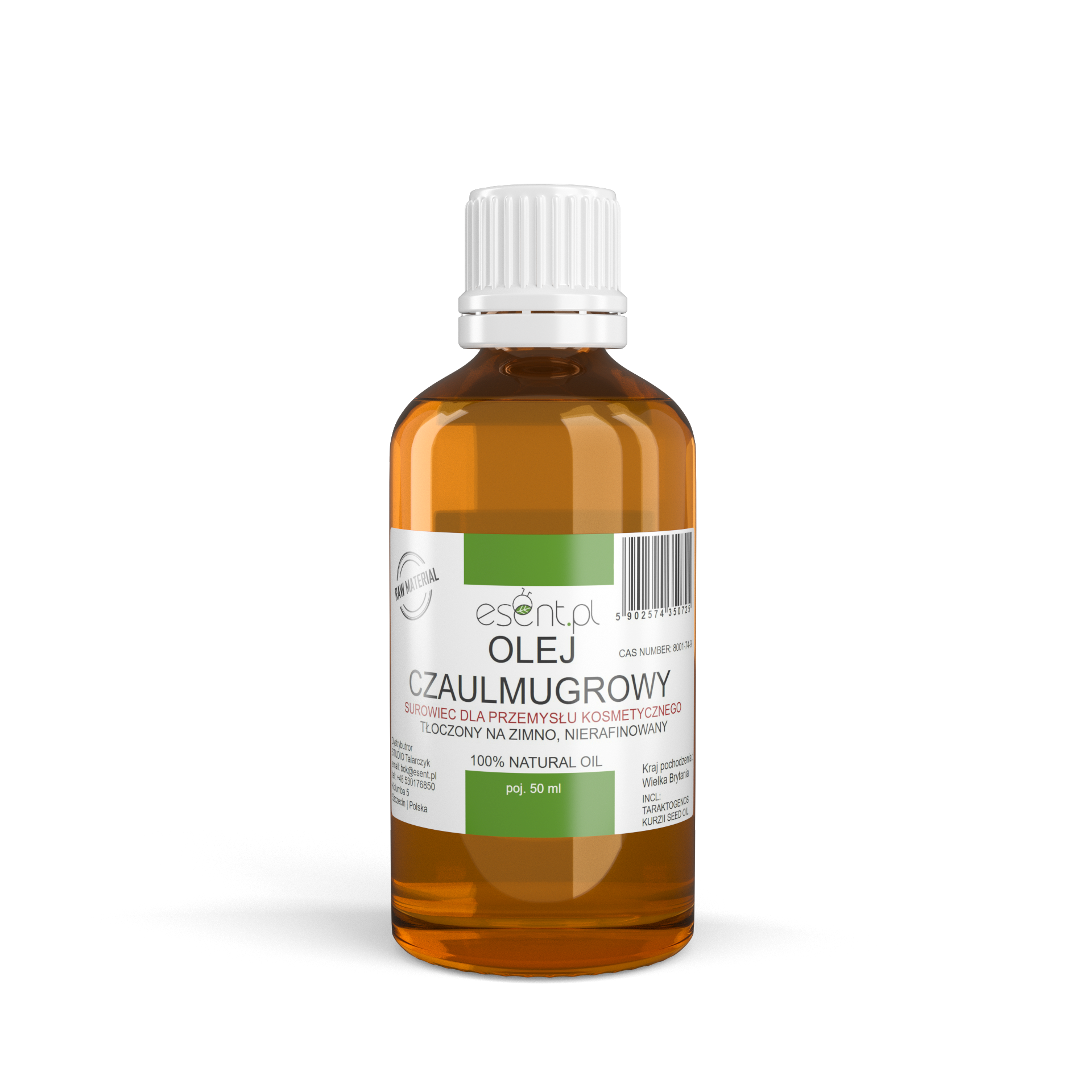 Olej Czaulmugrowy (Chaulmoogra) CP, nierafinowany 50 ml