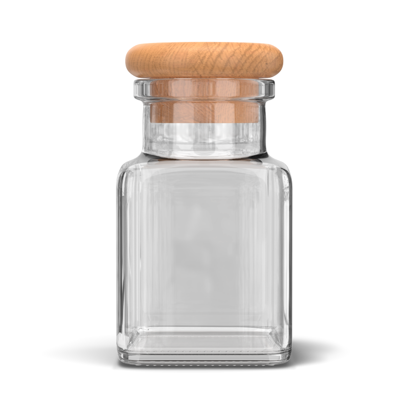 Słoik do świec ( i nie tylko ) z drewnianym zamknięciem poj. 150 ml