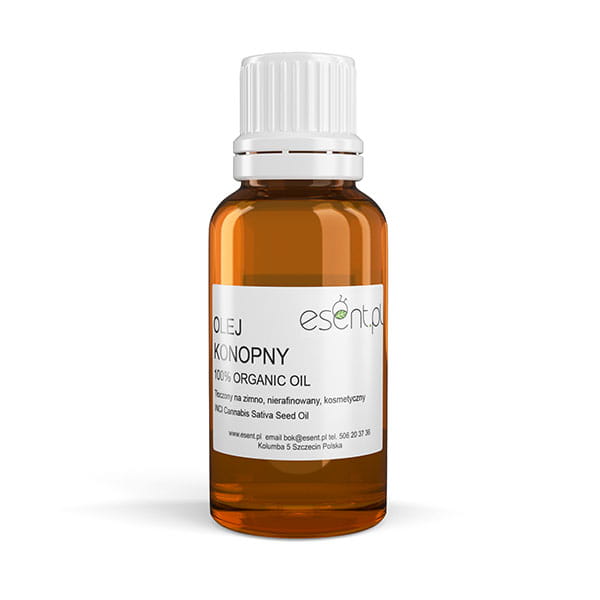 Olej Konopny nierafinowany, tłoczony na zimno, 20 ml