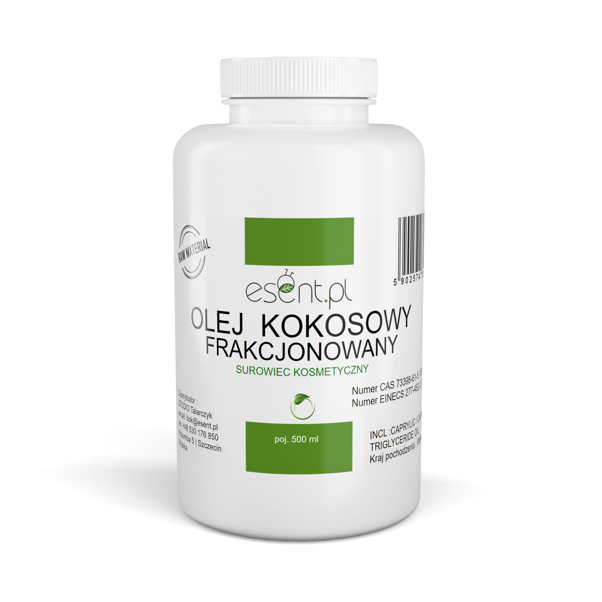 Olej Kokosowy frakcjonowany - frakcja płynna 500 ml
