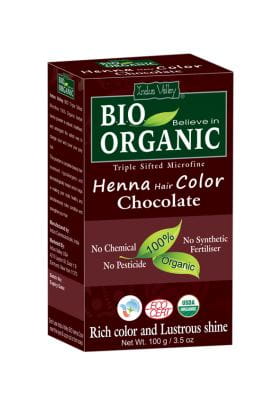 Henna - farba do włosów na bazie henny, CZEKOLADOWY, w 100% ekologiczna, CERTYFIKOWANA - ECOCERT, vege, 100 g, Indus Valley