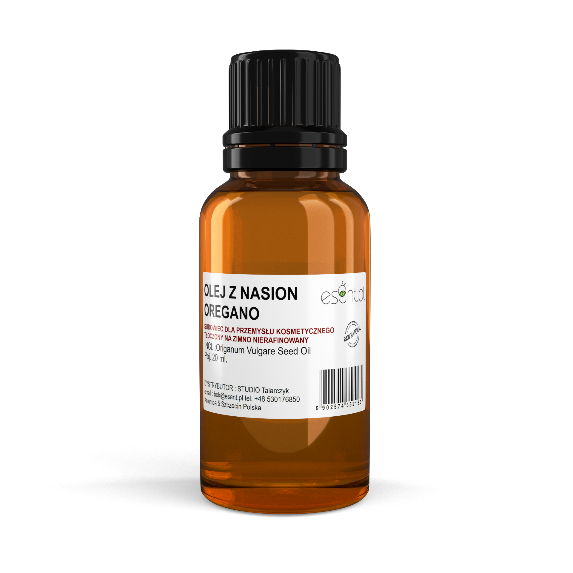Olej z Oregano, tłoczony na zimno, nierafinowany 20 ml