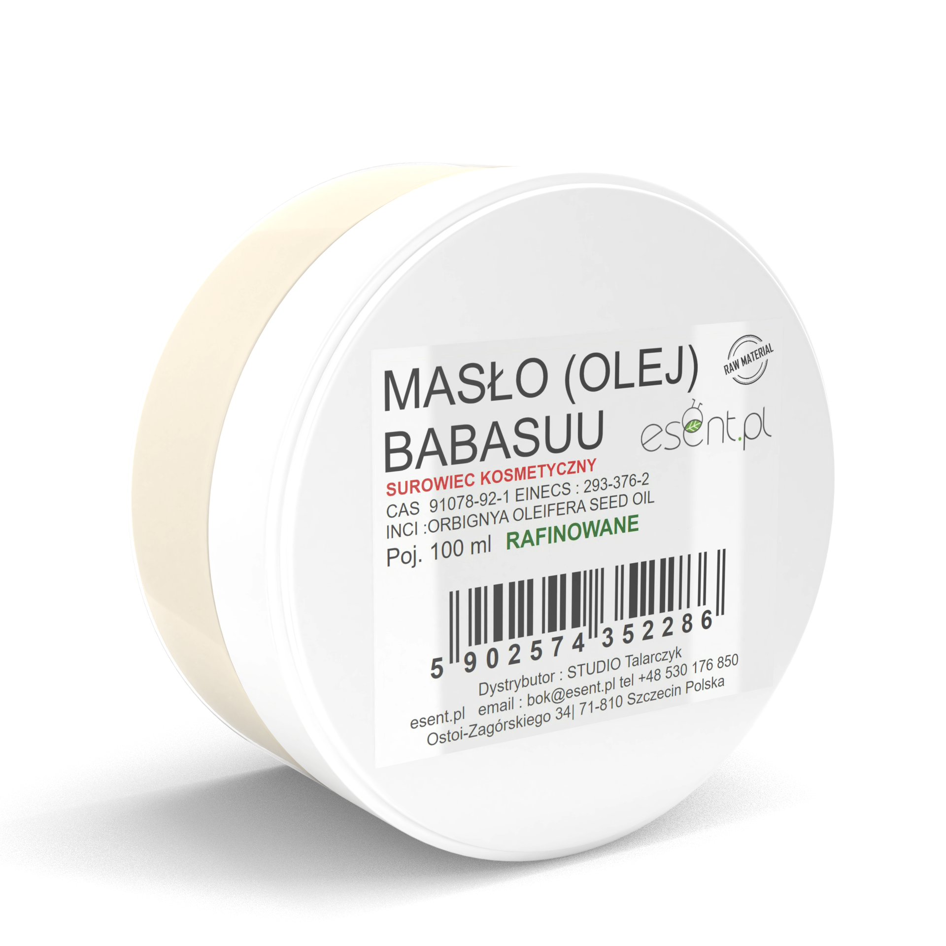 Masło (olej) Babasuu 100 ml RAFINOWANE