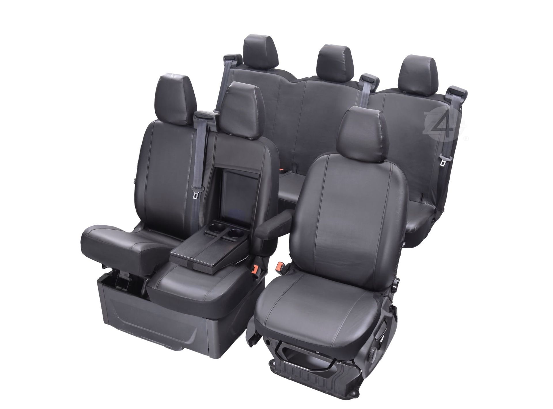 Ford Transit Custom PODWÓJNA KABINA (6 miejsc 2012-2024) Pokrowce eko skóra
