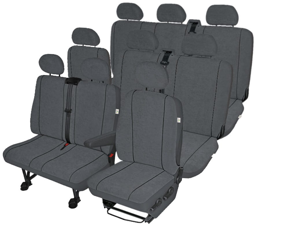 Volkswagen T5 9 miejsc (2003-2016) Pokrowce samochodowe materiał żakardowy