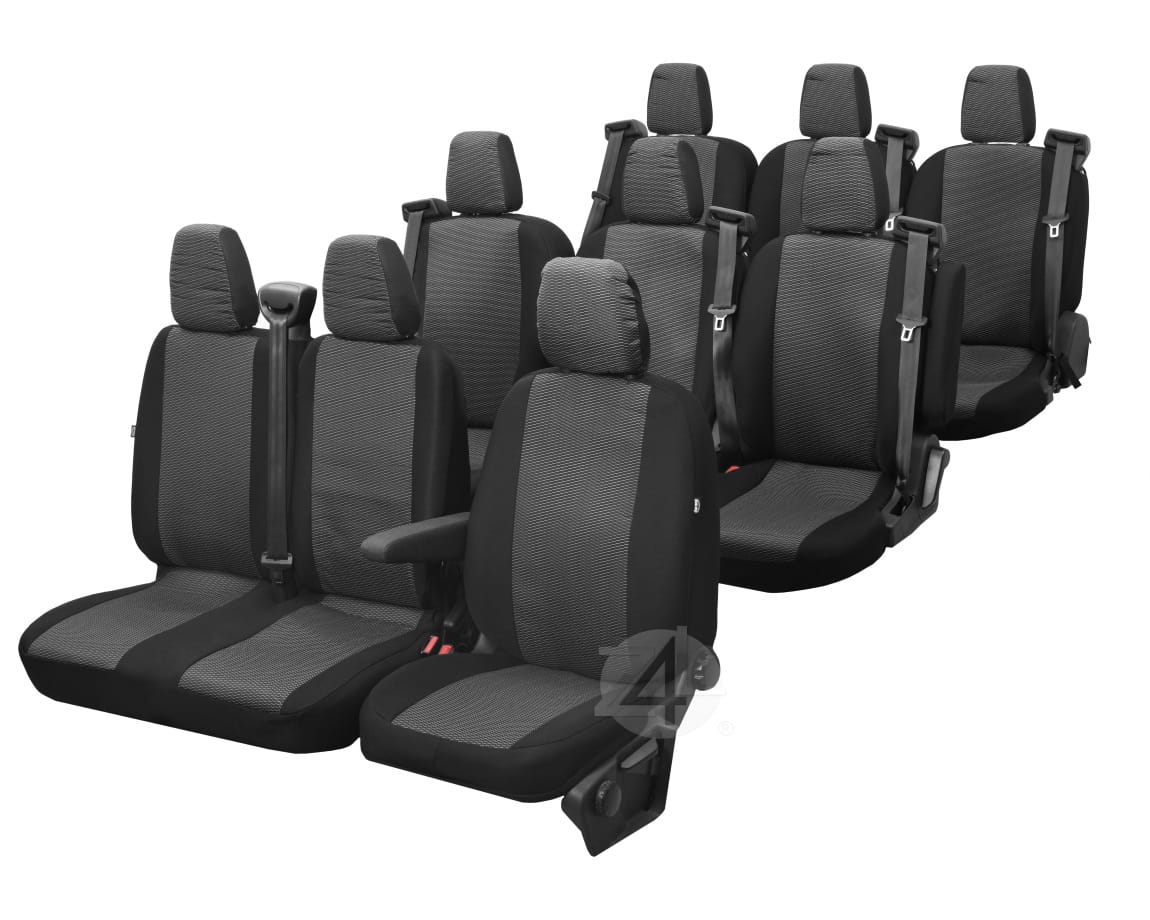 Renault Trafic 9 miejsc (od 2014 / od 2020-) pokrowce materiał żakardowy