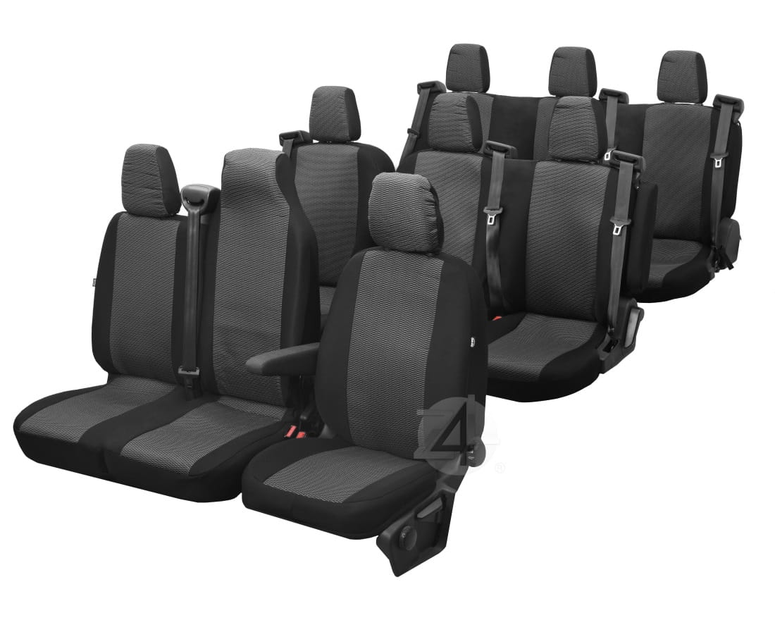 Renault Trafic 9 miejsc (od 2014 / od 2020-) Pokrowce materiał żakardowy