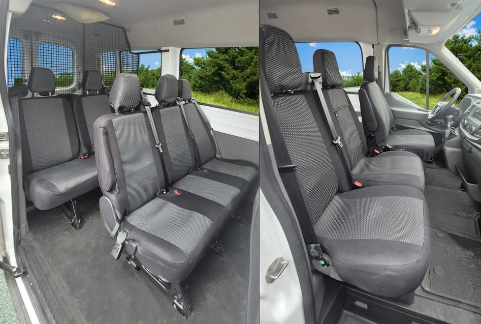 Ford Transit (9 miejsc od 2014-) pokrowce materiał żakardowy