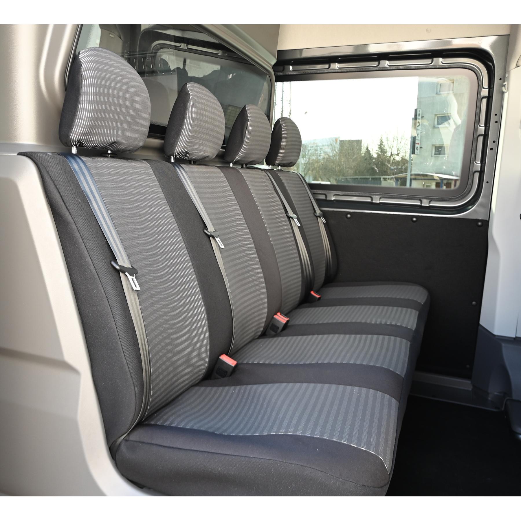 Volkswagen Crafter (2. rząd 4 miejscowy, od 2017-) Pokrowce materiał żakardowy