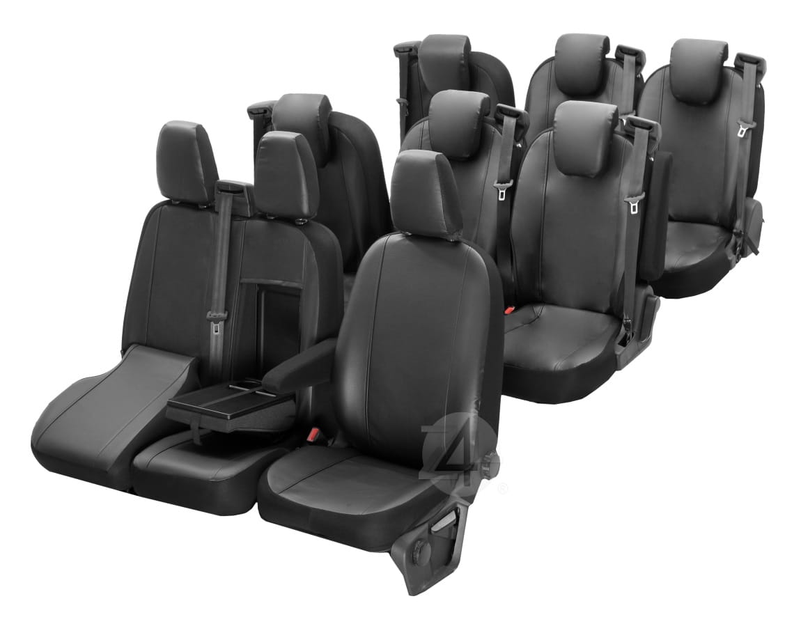 Ford Tourneo Custom (9 miejsc 2018-2023) Pokrowce samochodowe eko skóra