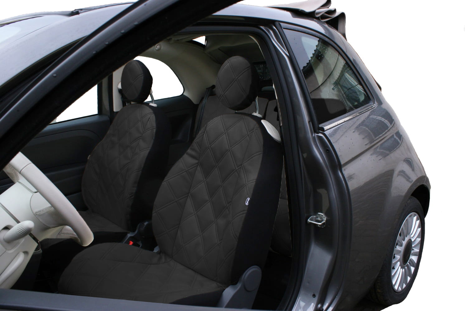 FIAT 500 Pokrowce dedykowane - czarne