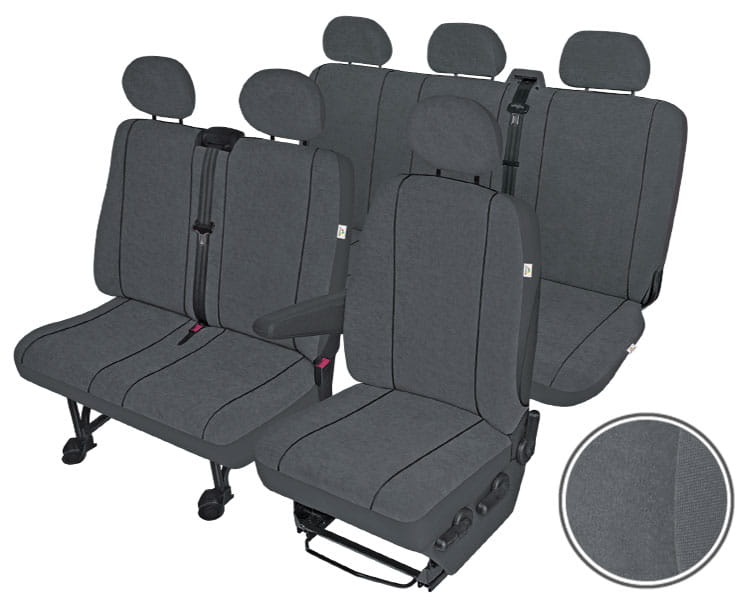 Renault Trafic 6 miejsc (2002-2014) Pokrowce samochodowe materiał żakardowy