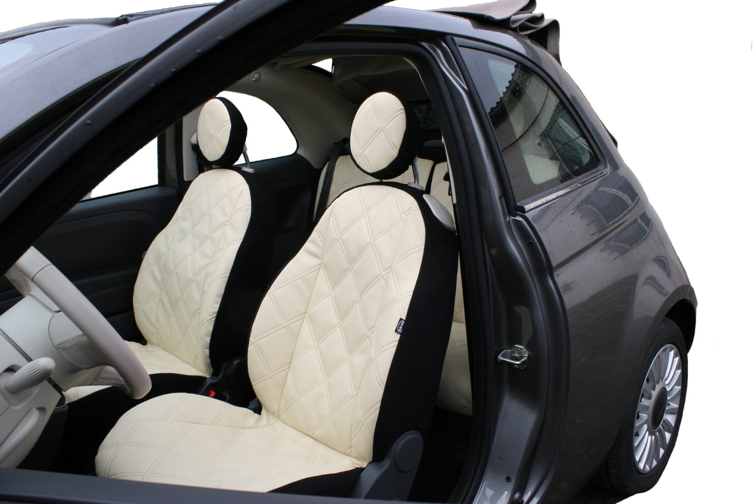 Fiat 500 Pokrowce dedykowane - beżowe