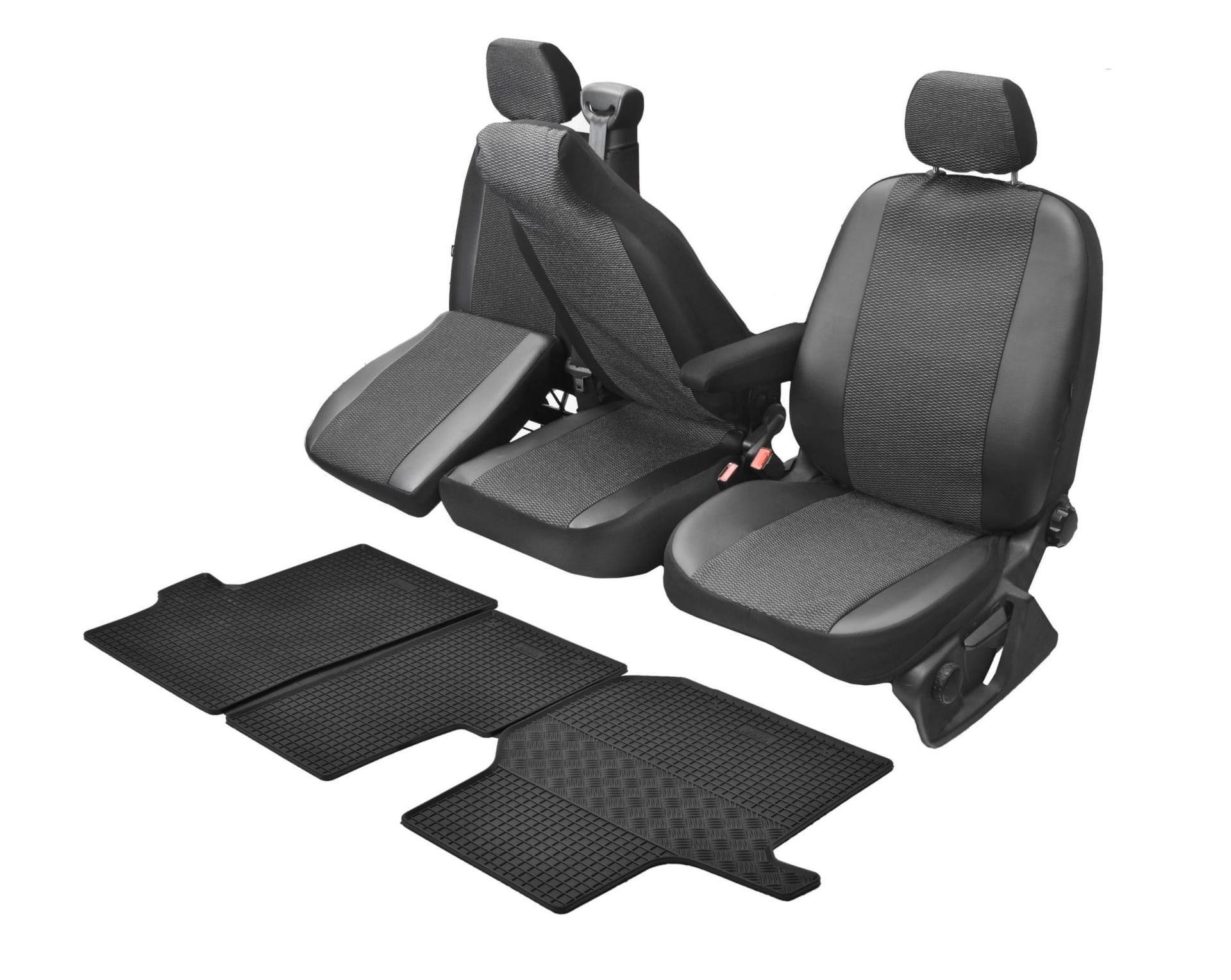 Volkswagen Crafter (od 2017-) Komplet: dywaniki i pokrowce