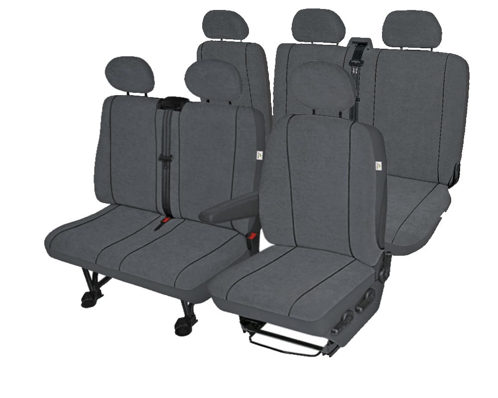 Peugeot Expert 6 miejsc (2007-2016) Pokrowce samochodowe materiał żakardowy - wersja z dzieloną kanapą
