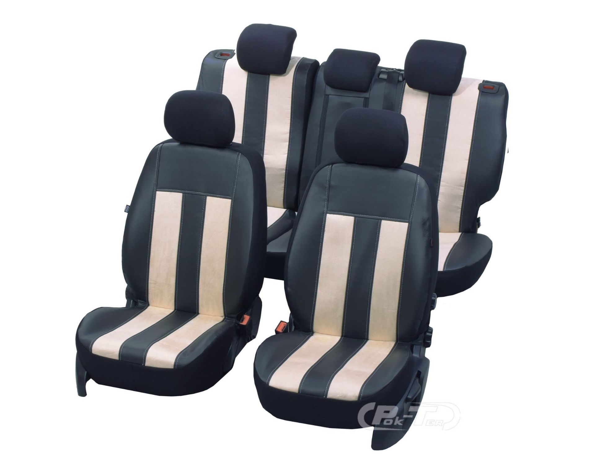 Pokrowce NISSAN QASHQAI (I) - GT alkantara - beżowe