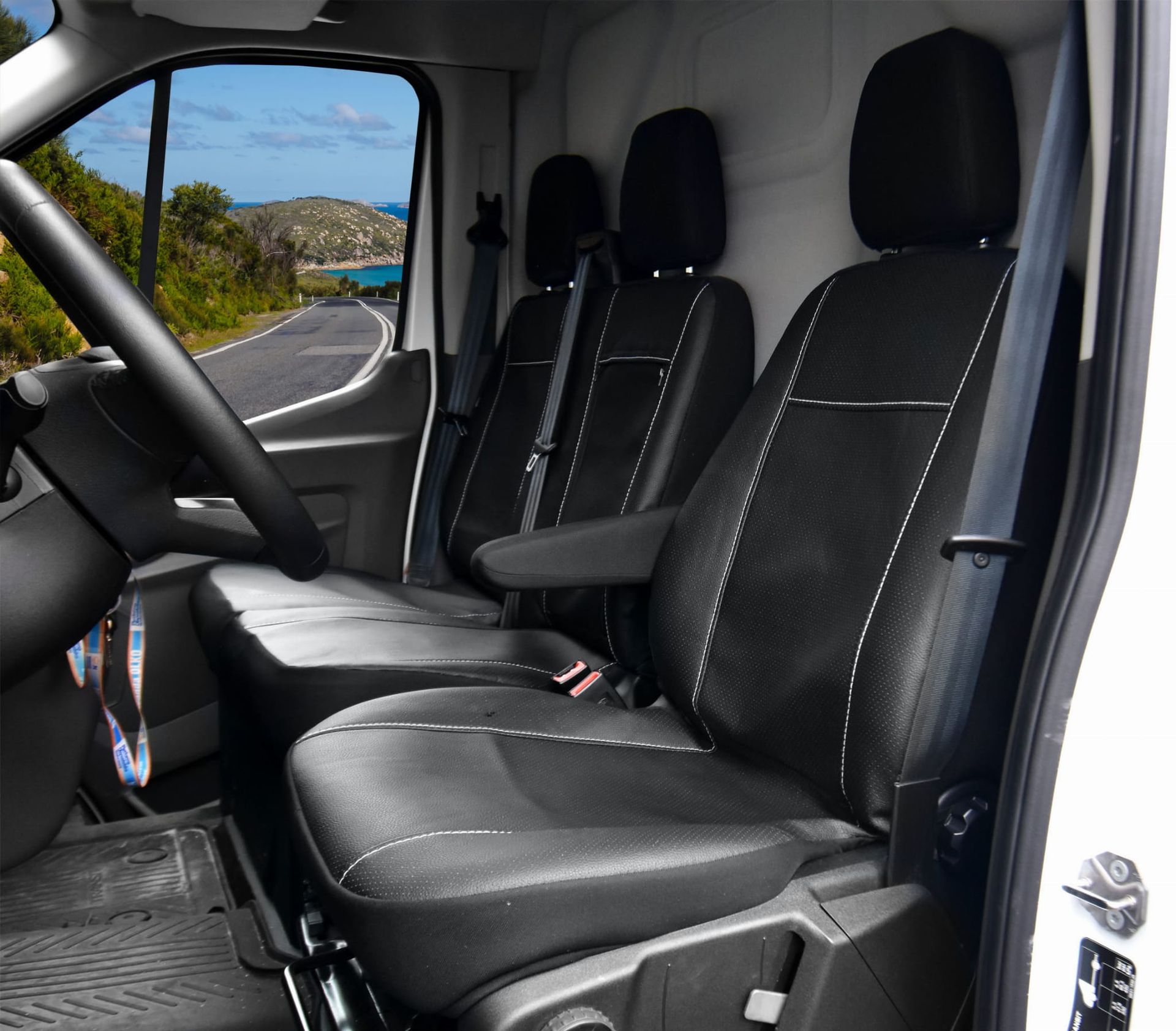 Ford Transit (od 2014- / od 2020-) Pokrowce wentylowana eko-skóra